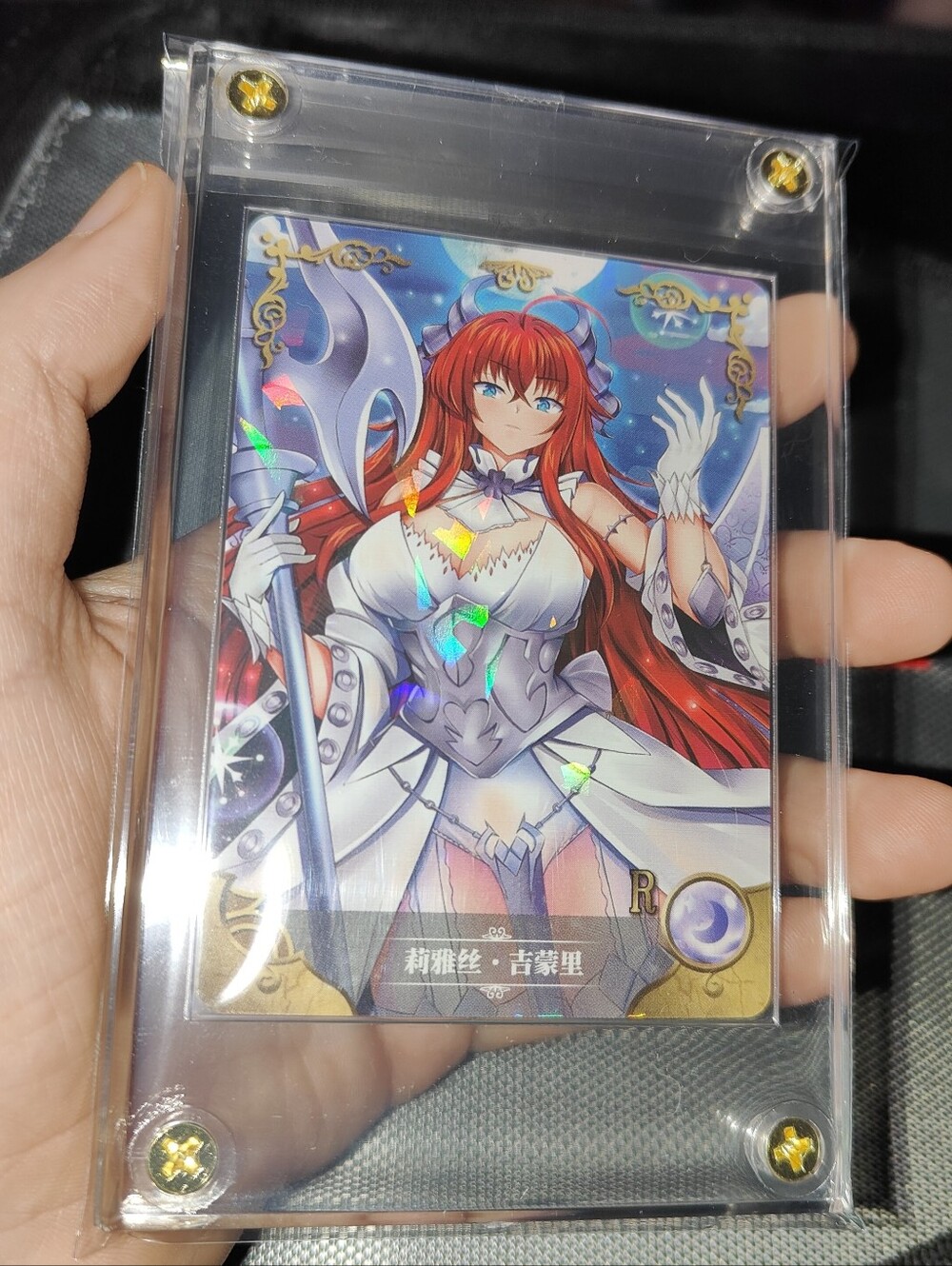 Rias Gremory High School DxD Ice holo with Case Goddess Story Anime Chinese